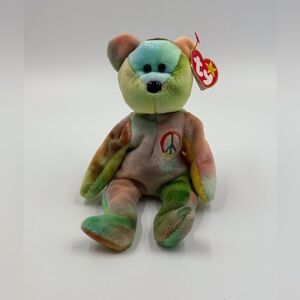 Vintage Ty Peace Plush Beanie Baby 1996